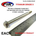 Titanium GR5 Bolt M8 x 100mm Each, Flange OD: 14mm / Hex Size: 10mm, /