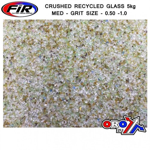 Crushed Recycled Glass 5kg, Med - Grit Size - 0.50 -1.0