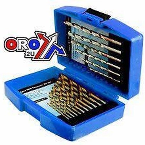 1.0-9.0mm Twist Drill Bit Set Titanium 17PCS 633829
