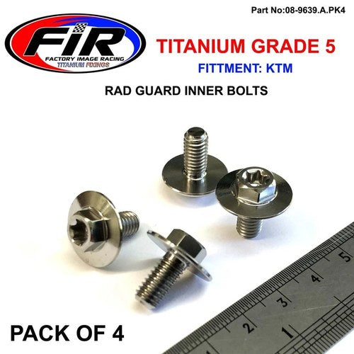 GR5 KTM Rad Guard Inner Bolts PK4 Titanium, SX Exc Sxf Excf 16-2020, 0024060123