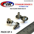 GR5 KTM Rad Guard Inner Bolts PK4 Titanium, SX Exc Sxf Excf 16-2020, 0024060123