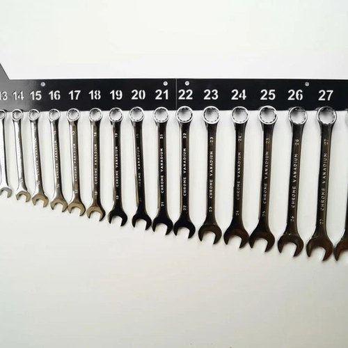 Tagz Spanner Rack Black, Suit 25 Spanners 6mm-32mm, Spanner Organiser