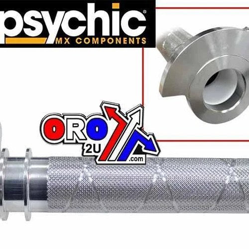 Throttle Tube With Bearing, Psychic MX-08681SL Silver, Alloy CNC Billet 2T