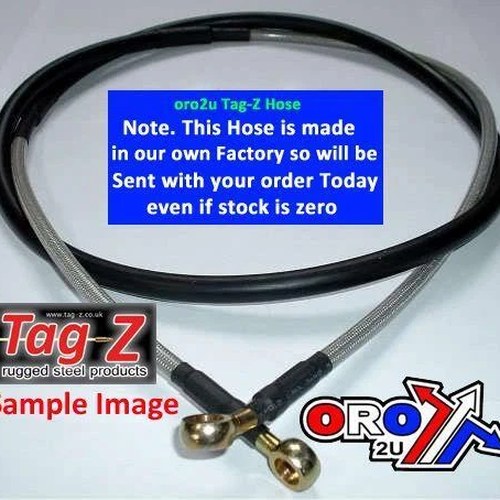 Hose Rear Brake Silver / Blk, Venhill H02-2-038/P CRF450R 09-13