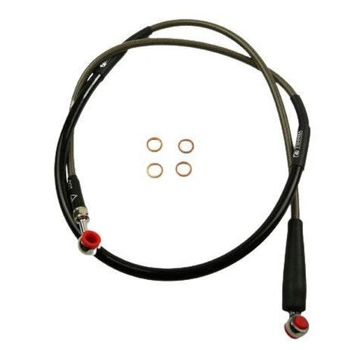 Hose Front Brake Silver / Blk, Venhill H01-1-038/P TC 450/510 07-10