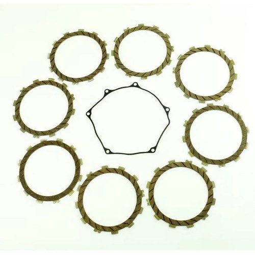 Clutch Friction Plate Set Suzuki RM-Z250 07-22, Athena P40230082, With Gasket