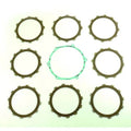 Clutch Friction Plate Set Kawa KX250 92-93, Athena P40230069, With Gasket