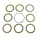 Clutch Friction Plate Set Kawa KX250 05-08, Athena P40230071, With Gasket