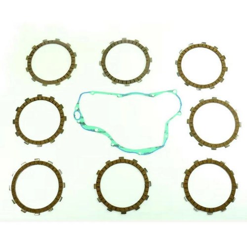 Clutch Friction Plate Set Suzuki RM250 03-05, Athena P40230086, With Gasket