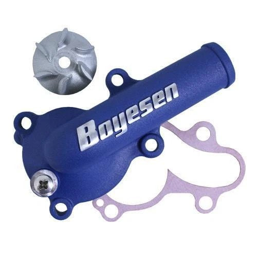 Water Pump Cover 16-18 KX450F, Supercooler Boyesen WPK-18AL, Blue