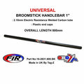 Broomstick Handlebar 1'' 800mm, Fittment Universal / Matt Black / Each
