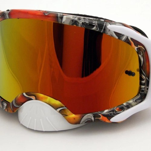Rnr Platinum Tear Off Mirrored, Red Tattoo Goggle, GAM05, Tear Off