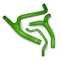 Samco Hose Kit Kawasaki KX450F 2010-2011, 3 Piece Kit, Green, KAW-41-GN