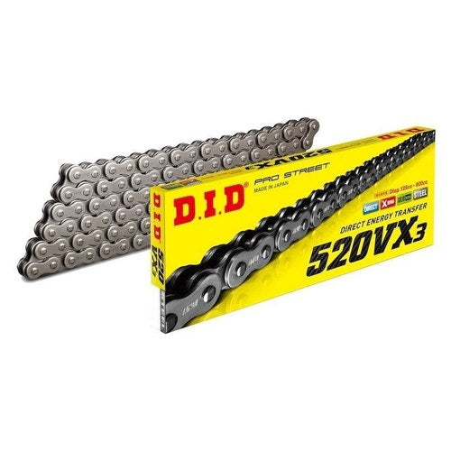 Did Chain 520VX3 X-RING 116L, DID520VX116, Black Chain Links 30-802.VX3