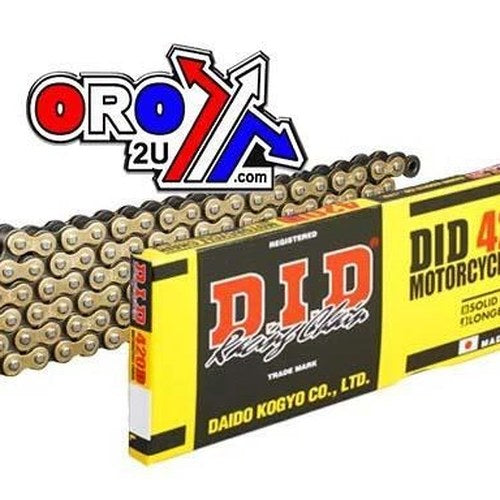 Did 420D Chain 132L G&B (RJ), Gold & Black Links, DID420DGB132