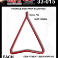 Triangle Side Prop Stand Red, Honda For 18mm OR Bigger Rear Spindles
