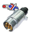 Plug 7 Pin Metal - Male, Zinc Plated / HD / Each