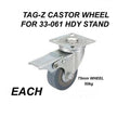 Castor Swivle Wheel Each 50kg, 75MM Wheel With Brake