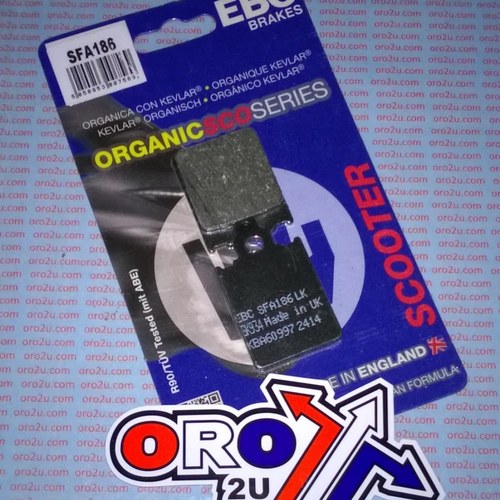 Brake Pads Std Scooter Organic, SFA186 Ebc Black Scooter