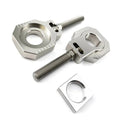 Chain Adjuster Axle Block & Bolt KTM Exc 08-19, SX 08-12, Titanium