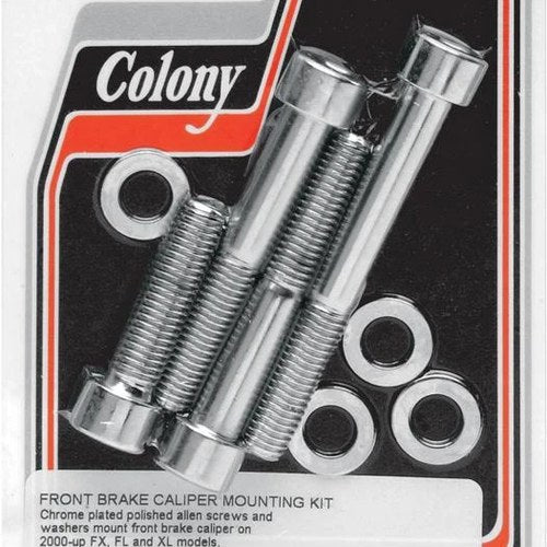 Colony Brake Caliper Mount Kit Front Chrome #2080-4 Harley Davidson