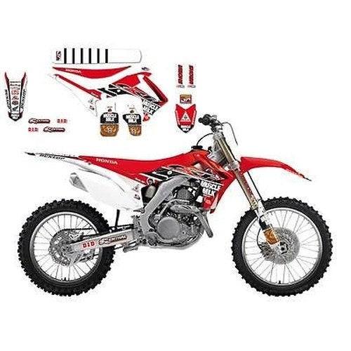 Honda CRF250R 2014-2017, CRF450R 2013-2016 Team Muscle Milk Decal Kit, Blackbird