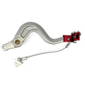 Rear Brake Pedal Silver With Red Tip, GASGAS EC 250-450 4T 00-13, Fir Brand
