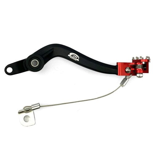 Rear Brake Pedal BK/RD, Gas EC/XC 250/300 18-19, Fir Brand, BE13000GG