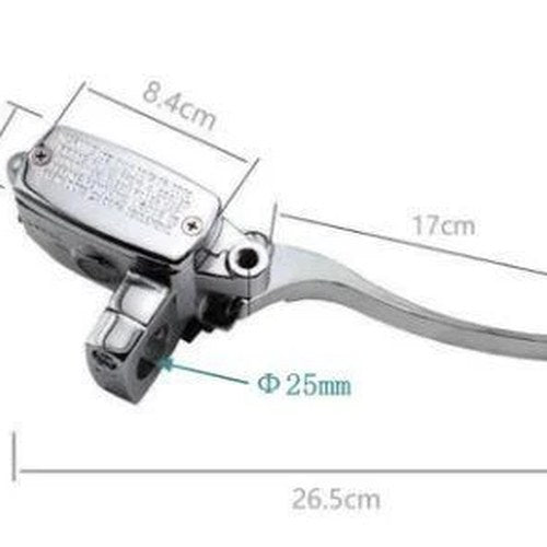 Front Brake Master Cylinder Silver, 7/8 Handlebar 10mm Mirror Mount