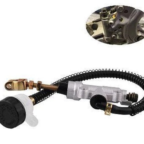 Rear Brake Master Cylinder, Universal With Reservoir 48/50mm Mount