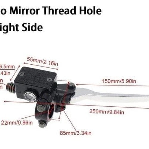 Front Brake Master Cylinder, Universal NO Mirror Mount