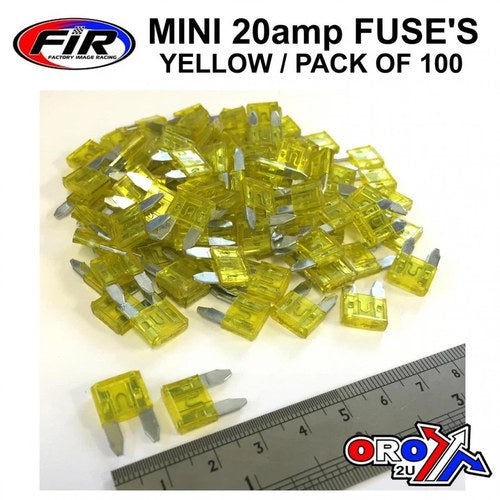 20 Amp Mini Fuse Pack OF 100