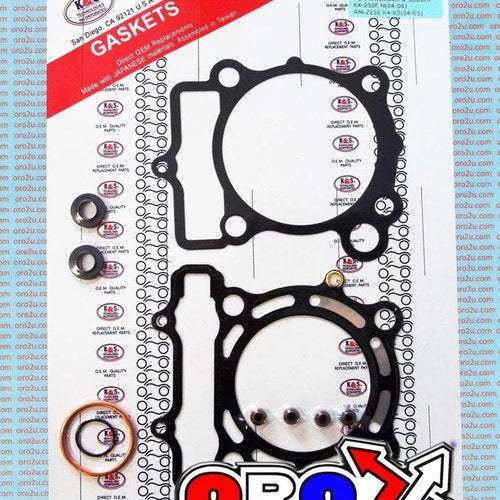 Top End Gasket Set Kawasaki KX250F 04-08, Suzuki RM-Z 250 04-06