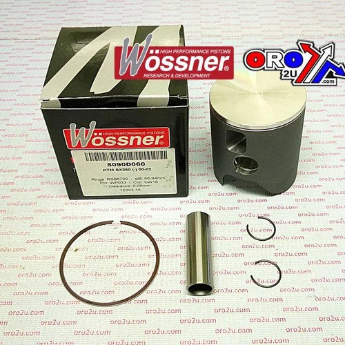 Wossner 66.4mm Forged Piston Kit A, KTM 250 EXC/MXC 00-06, SX/SXS 00-02