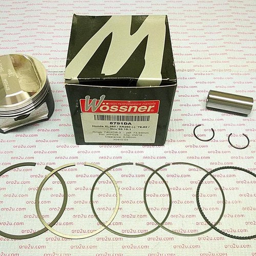 Wossner 74.5mm Piston Kit Honda XR250 1979-1983, XL250 1979-1982