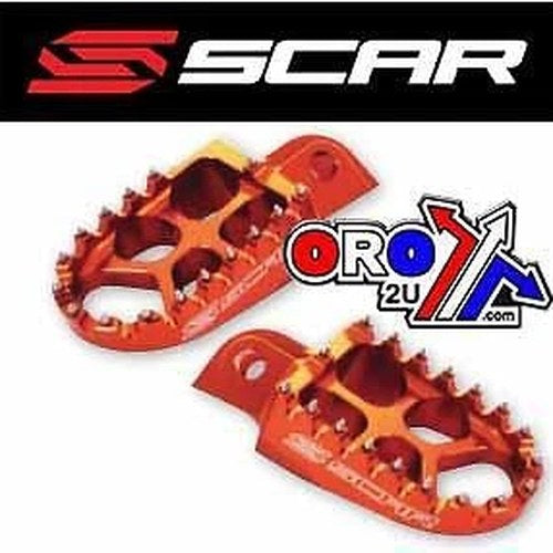 Scar Orange Alum Foot Pegs KTM SX/EXC 125-525 98-17, 690 Enduro 04-16