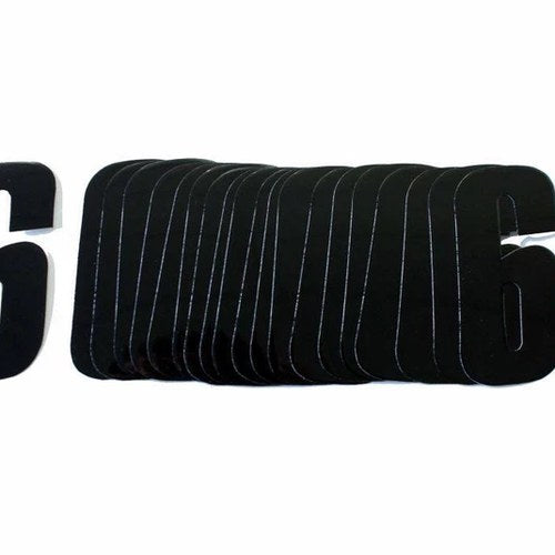 6/9 Black Decal 4.5"/11cm PK20