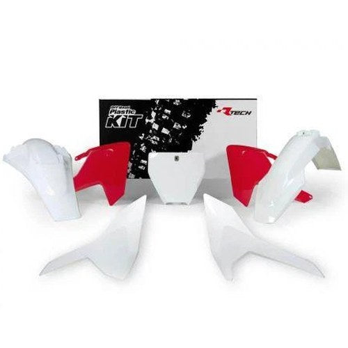 R-TECH RED/WHITE Plastic KIT5 Husqvarna FC 250-450 16-18, FS/FX 350 450 17-18