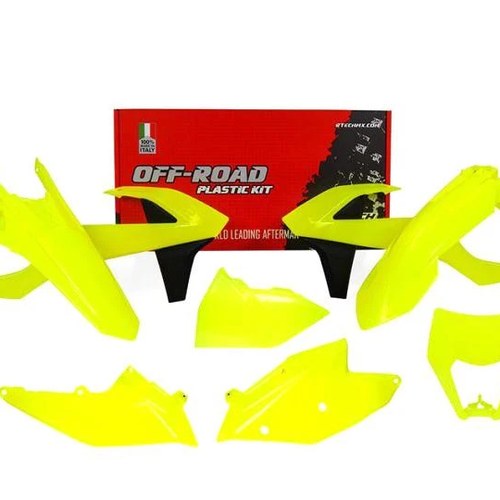 R-TECH Neon Yellow Plastic KIT/6 KTM EXC/EXC-F 250-500 17-19, XC-W 125/150 17-19