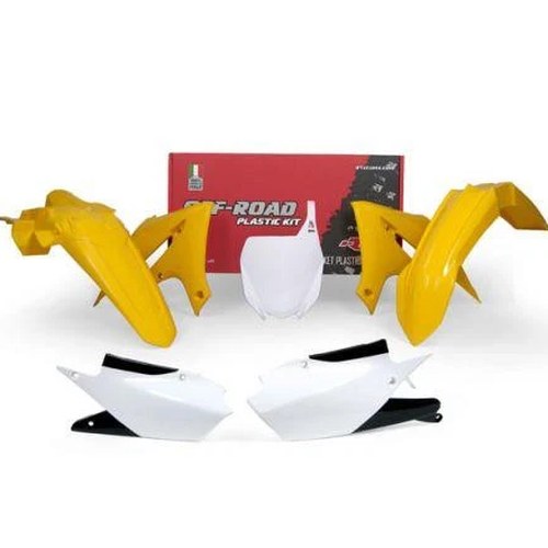 R-TECH YELLOW/WHITE Plastic KIT/5 Yamaha YZ450F 2018-2022, YZ450FX 2019-2023