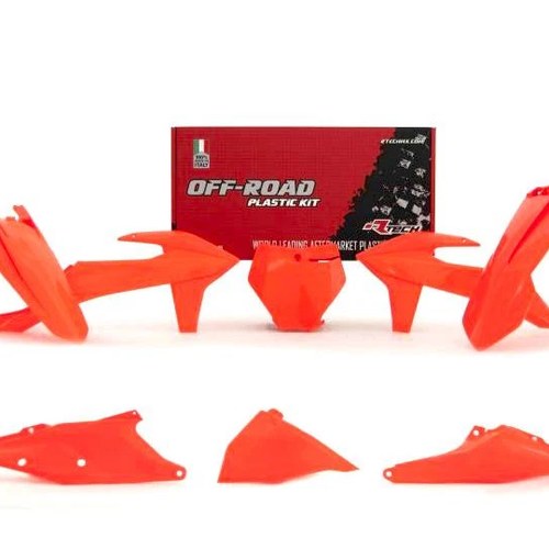 R-TECH Neon Orannge Plastic KIT/6 KTM SX/SX-F/XC/XC-F 2019-2022
