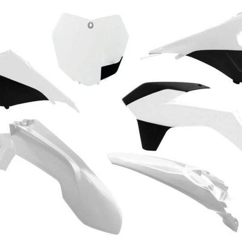 R-TECH WHITE/BLACK Plastic KIT/6 KTM SX125/150 13-15, SX250 13-16, SX-F 13-15