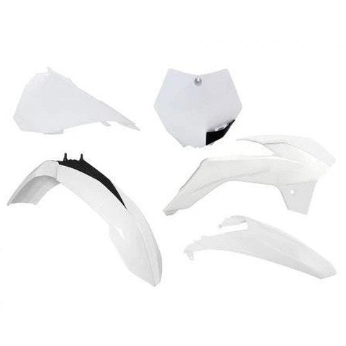 R-TECH BLACK/WHITE Plastic KIT/5 KTM SX85 2013-2017