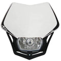 R-TECH WHITE/BLACK V-FACE Universal Headlight