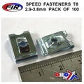 Speed Fasteners T8 2.9-3.8mm, Pack OF 100