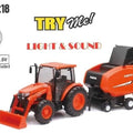 Newray Model Kubota M5-111 With Hay Baler, B/O Light & Sound Scale 1:18