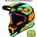 Swap'S MX Helmet LG 60 BLACK/ORANGE, Acu Gold Approved