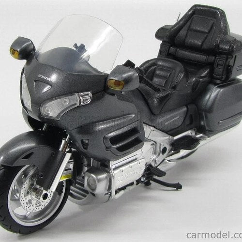 Newray Die Cast Model Honda GL1800 Goldwing, Grey And Silver, Scale 1:12