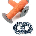 Scott SX II Grips W/DONUTS ORANGE/GREY
