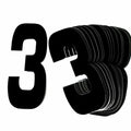 Black 8"/20cm 3. PACK/25